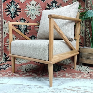 Teddy armchair, Lounge chair, Bergere chair, Accent chair, Futon chair, Natural Outdoor Patio, Porch chair, Handmade chair, SOFA 1033