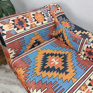 Upholstered chaise lounge, Living room sofa, Aztec chair, Lounging chair, Saloon sofa, Bench with back, Storage bed, Ottoman bench, SOFA 00