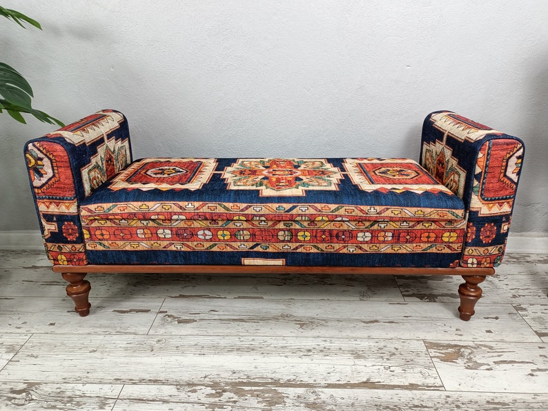 Bench with Arms, Bedroom Bench, Ottoman Storage, Saloon Bench, Storage Piano Bench, Storage Chest, Cushioned Bench, Flip Top, ST 18x51 261