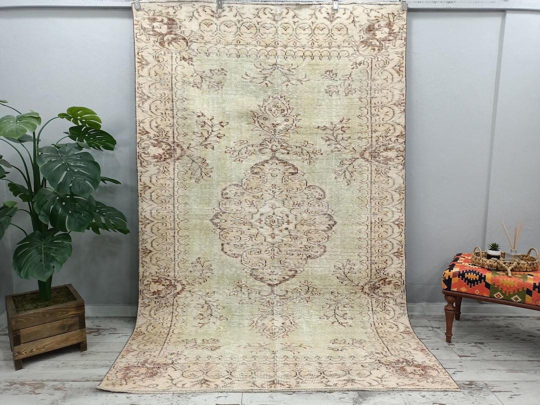 Muted Rug Neutral Rug, Muted Rug, Oushak Rug, Living Room Rug, Decorative Rug ...