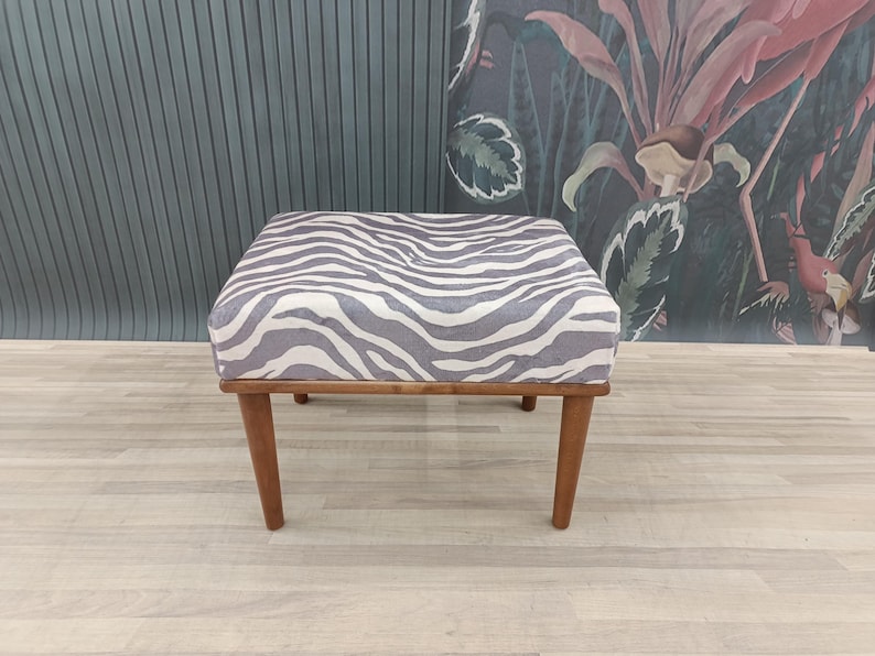Hallway shoe bench, Zebra ottoman bench, Wood work bench, Cool saloon seat, Artistic furniture, Make up chair, Unique piano stool, BENCH ZEO