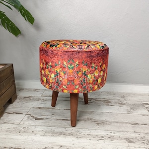 Floor Chair, Ottoman Chair, Entryway Bench, Upholstered Bench, Footstool Bench, Farmhouse Bench, Pouf Stool, Boho Pouf, Vanity Pouf, FS 77