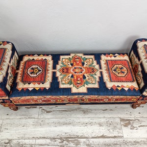 Bench with Arms, Bedroom Bench, Ottoman Storage, Saloon Bench, Storage Piano Bench, Storage Chest, Cushioned Bench, Flip Top, ST 18x51 261