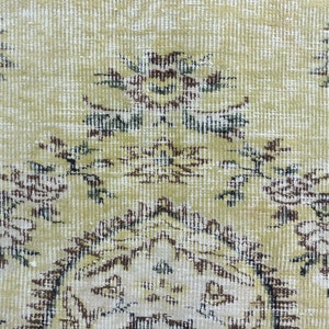 floor rug, antique rug, vintage rug, bedroom rug, turkish rug, floral kitchen rug, laundry rug, rustic rug, 5.1 x 8.9 feet, VT 1583 image 6