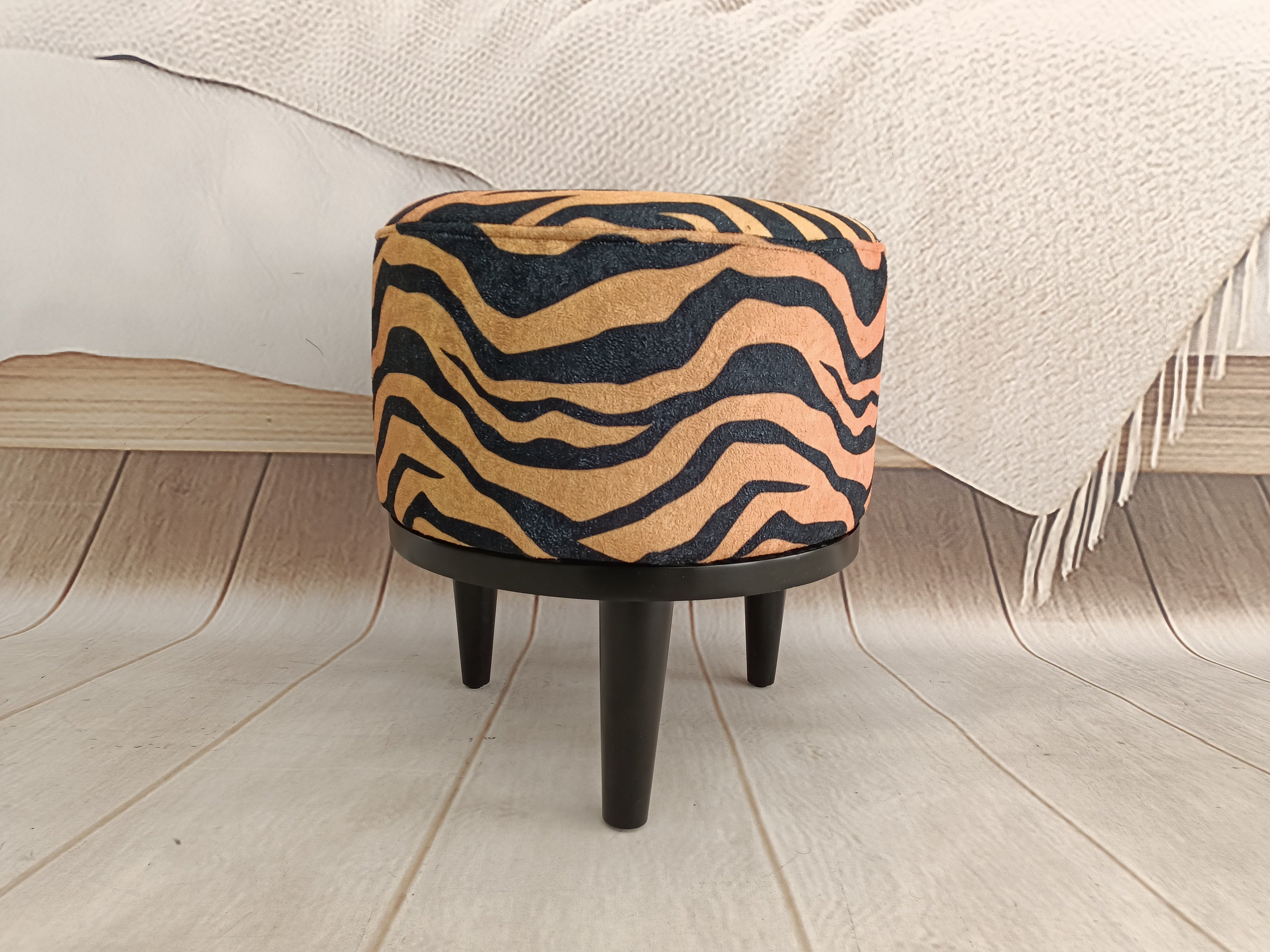 Leopard Print Vanity Stool Etsy