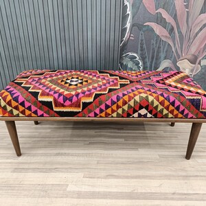 Handmade Furniture, Upholstered Bench, Wooden Chair, Coffee Table, Farmhouse Stool, Outdoor Seat, Vintage Sofa Table, 18x18x48'' BENCH 203