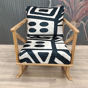 Comfortable relax rocking chair, Lounge chair relax, Padded chair, Upholstered chair, Garden chair, Outdoor chair, Boho chair, RC 874