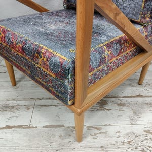 Desk chair, Retro armchair, Accent chair, Kitchen chair, Relaxing chair, Handmade armchair, Gray sofa, Farmhouse chair, SOFA 107 Natural