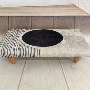 Tabouret ottoman, chariot de lit, contremarche, tabouret polyvalent, tabouret de yoga, pouf de sol, pouf, escabeau pour lit, petit tabouret, repose-pieds, 886