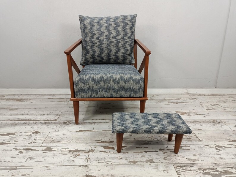 Reading chair, Handmade armchair, Sitting chair, Wood work funiture, Boho armchair, Upholstered sofa, Tv chair, Father day gift,
