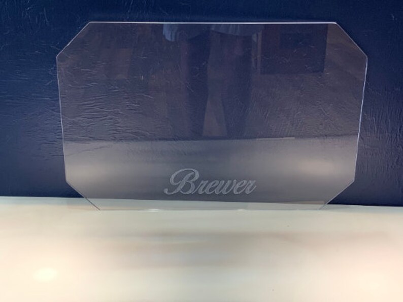 2 Clear Acrylic Lucite Plexiglass Protector Placemats Etsy