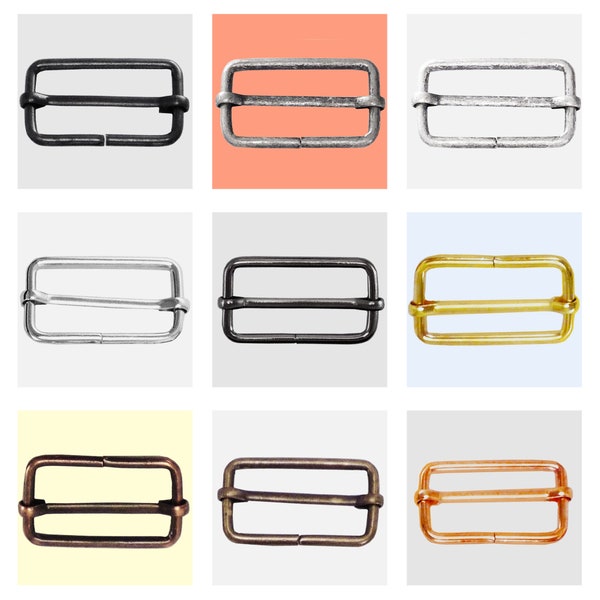 10 pcs - Adjustable Webbing Slider Sliding Bar Buckle Tri-glide Buckle Strap Adjuster satchel, shoulder bag