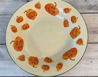 Longaberger Halloween Treats Bowl Jack O Lantern Pumpkin Pasta Serving 12 Inch