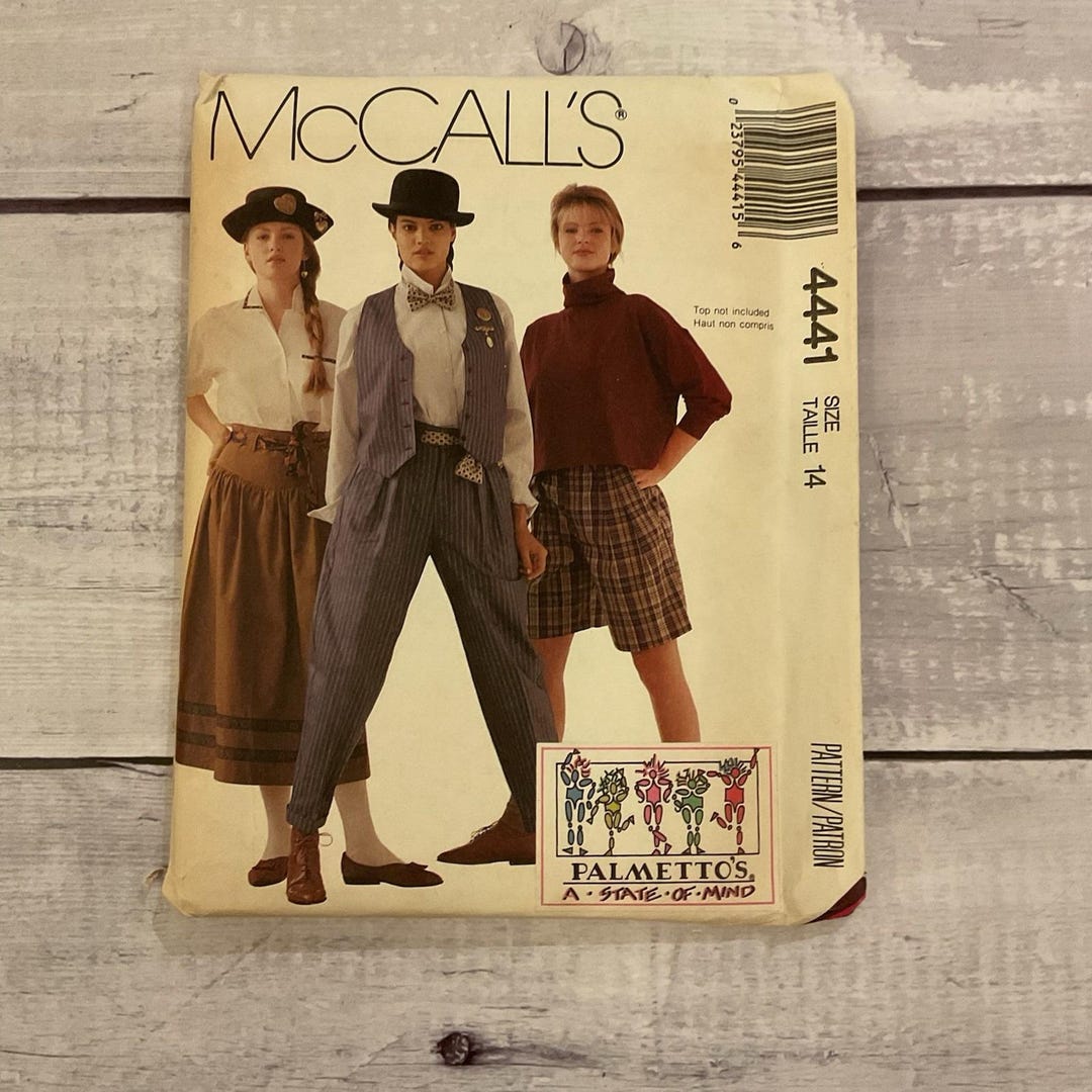 4342 Pattern Mccalls 4441 Sewing Pattern Shirt Pants Skirt Shorts Vest Wardrobe Size ...