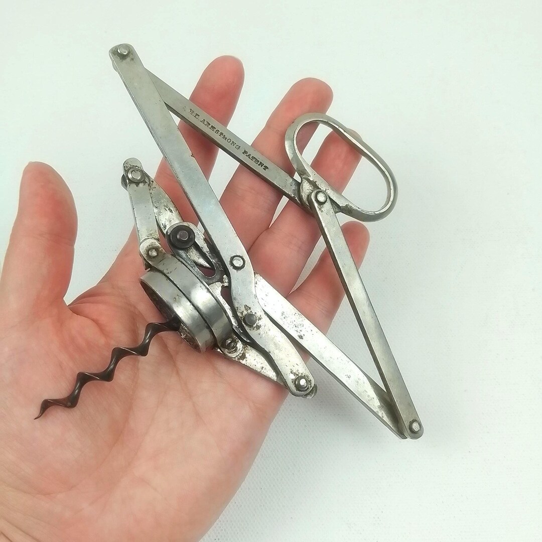 Antique H D Armstrong Corkscrew Bottle Opener Concertina Early 1900s ...