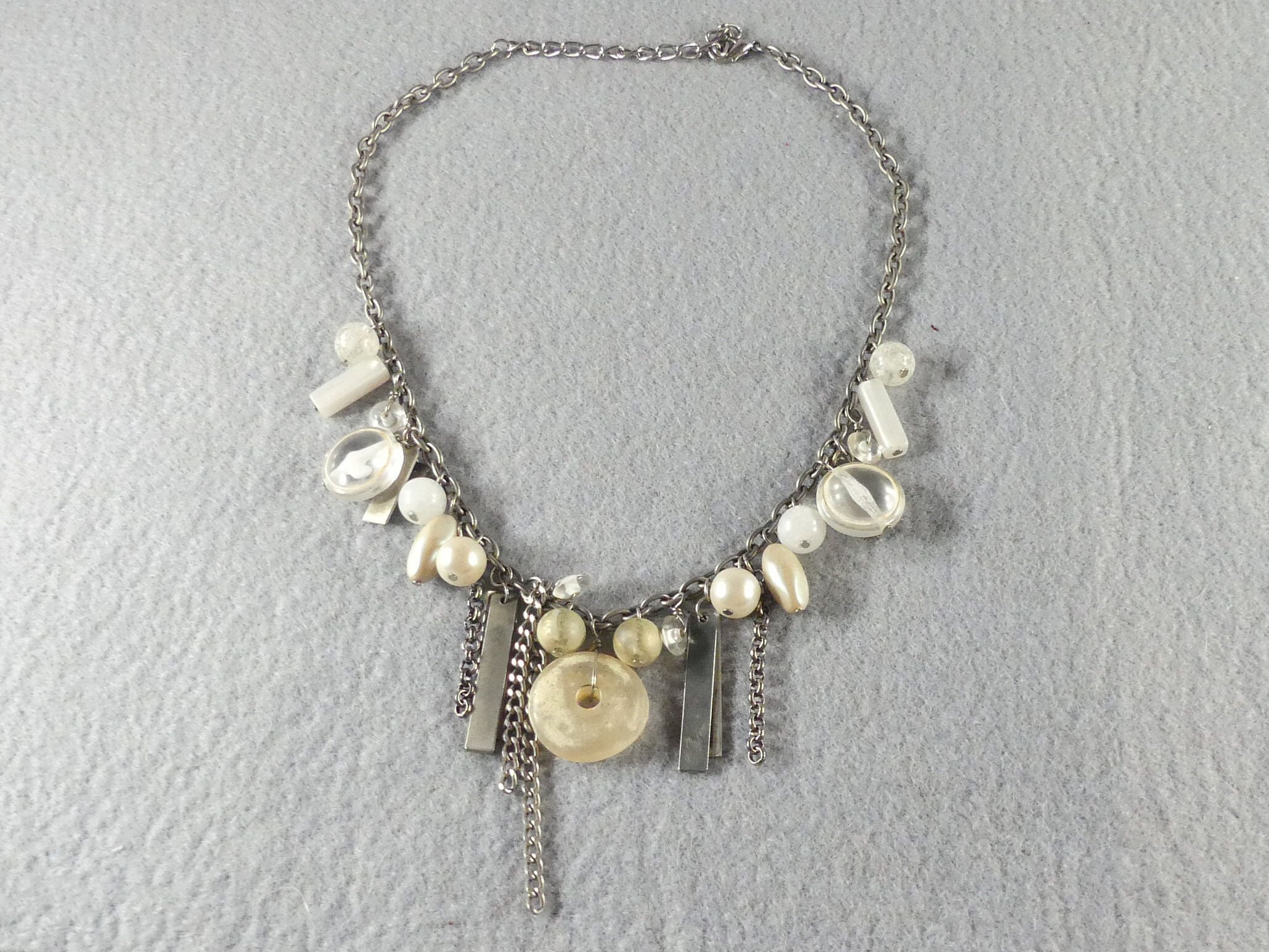 Peridot Beaded Chain, Mother of Pearl Wire Wrapped Chain, Rosary Bead  Chain, Jewelry Making Chain, DIY Chain, Handmade Chain,wholesale Chain 