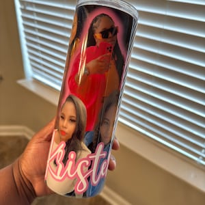 Unique Personalized 20 oz Photo Tumbler- Custom Insulated Tumbler with Your Favorite Pictures- Handcrafted Drinkware for Memorable Moments image 3
