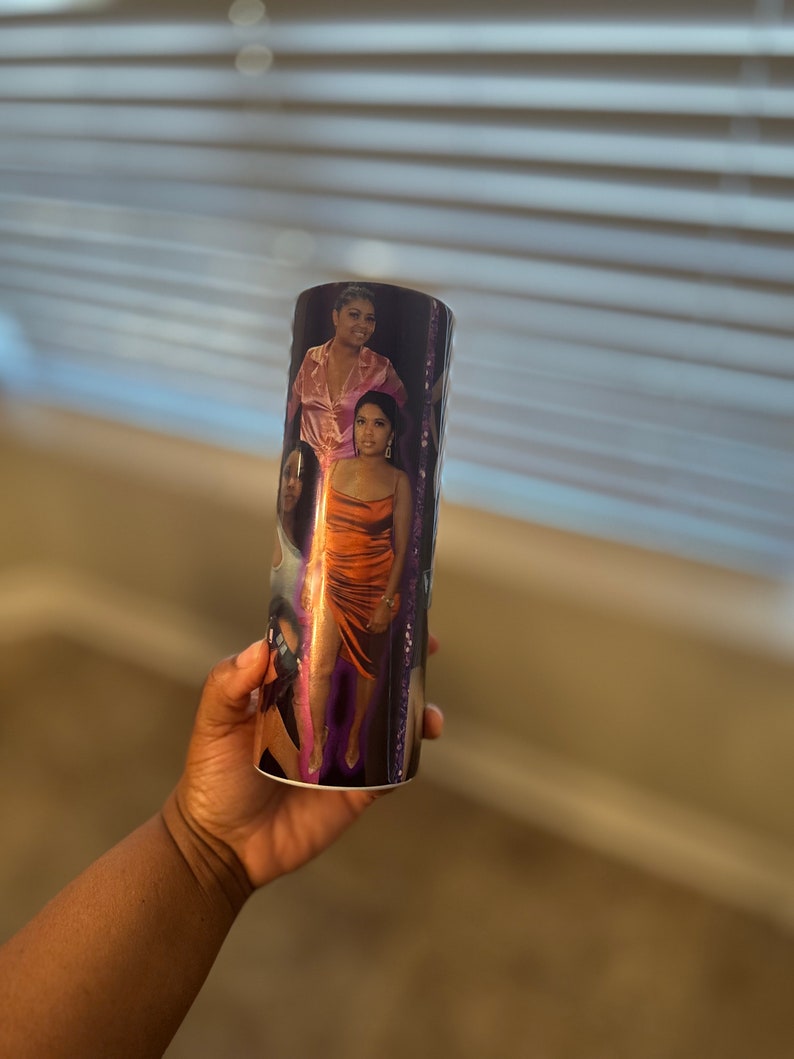 Unique Personalized 20 oz Photo Tumbler- Custom Insulated Tumbler with Your Favorite Pictures- Handcrafted Drinkware for Memorable Moments image 2