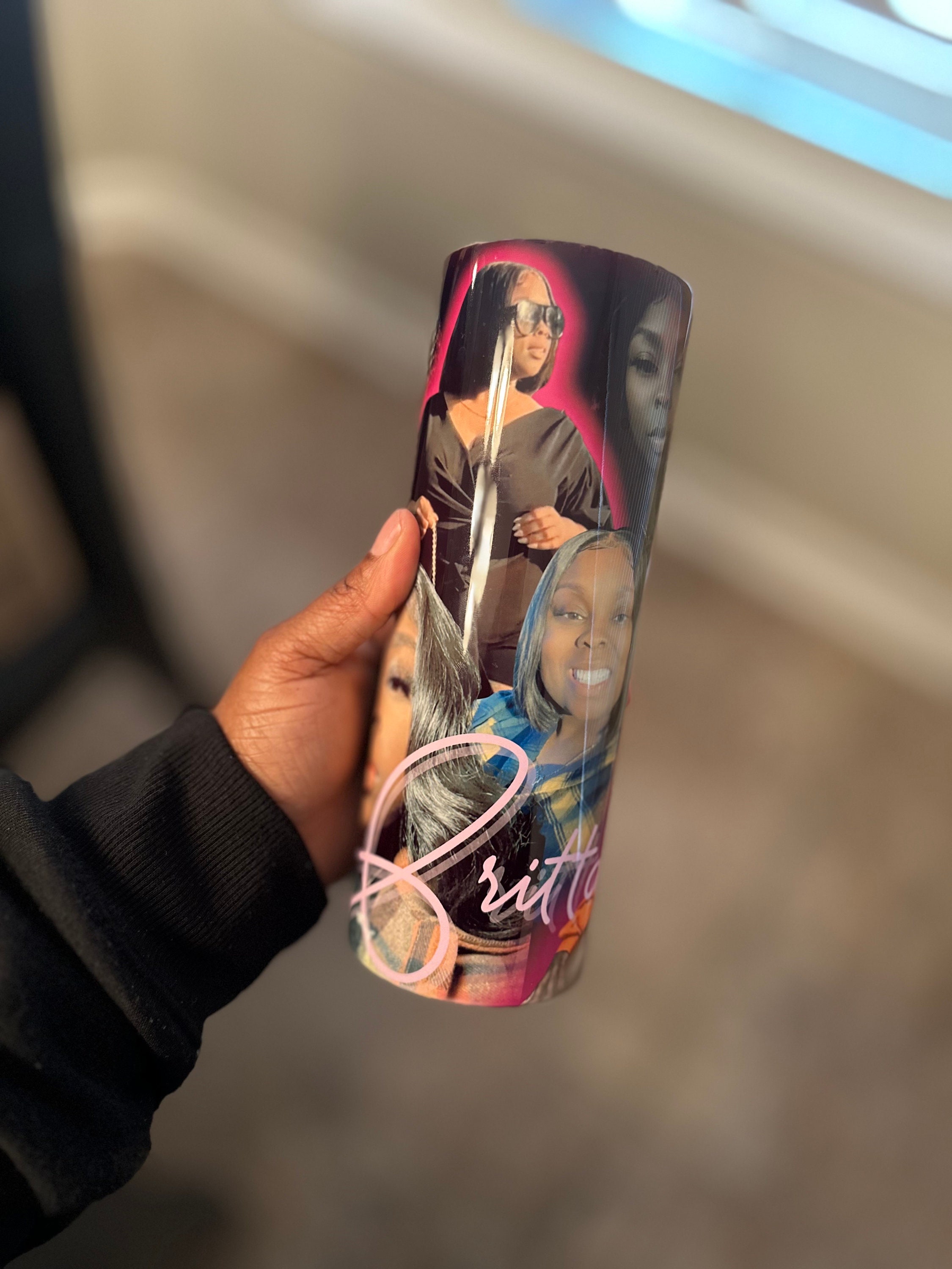Unique Personalized 20 oz Photo Tumbler- Custom Insulated Tumbler with Your Favorite Pictures- Handcrafted Drinkware for Memorable Moments