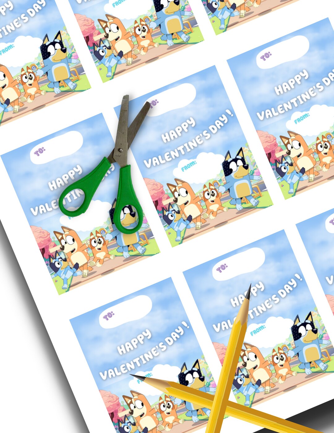 BLUEY PRINTABLE VALENTINE - Etsy