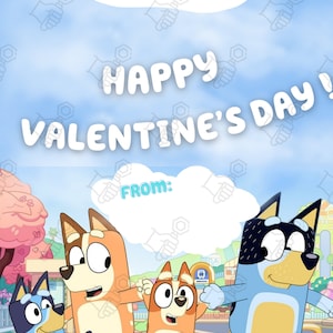 BLUEY PRINTABLE VALENTINE - Etsy