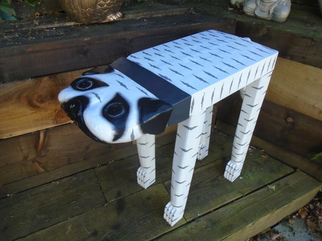 White Dog Coffee Table Side Tables Fair Trade Hand Made Etsy