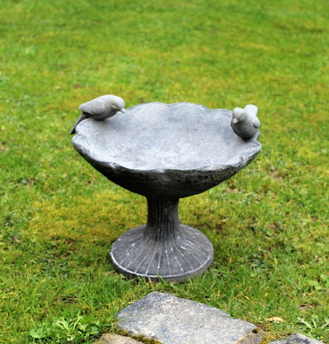 Bird Bath Bowl Outdoor Ornamental Traditional Garden Etsy