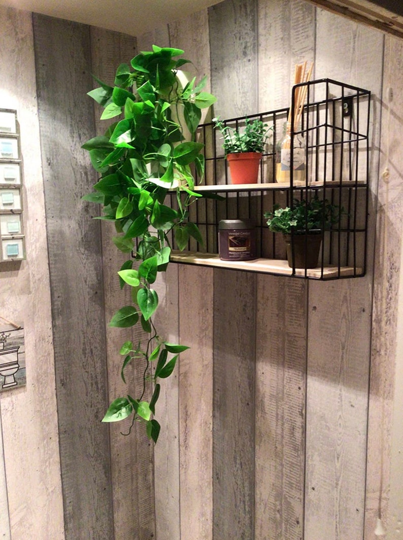 2 Tier Rectangular Metal Floating Shelf Wall Shelf Unit Etsy UK