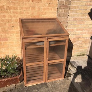 Wooden Cold Frame Greenhouse Polycarbonate Grow House Garden