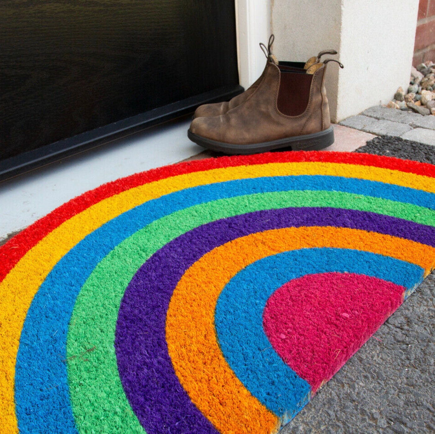 Coir Rainbow Doormats Fun Colourful Funky Durable Outdoor Etsy Australia