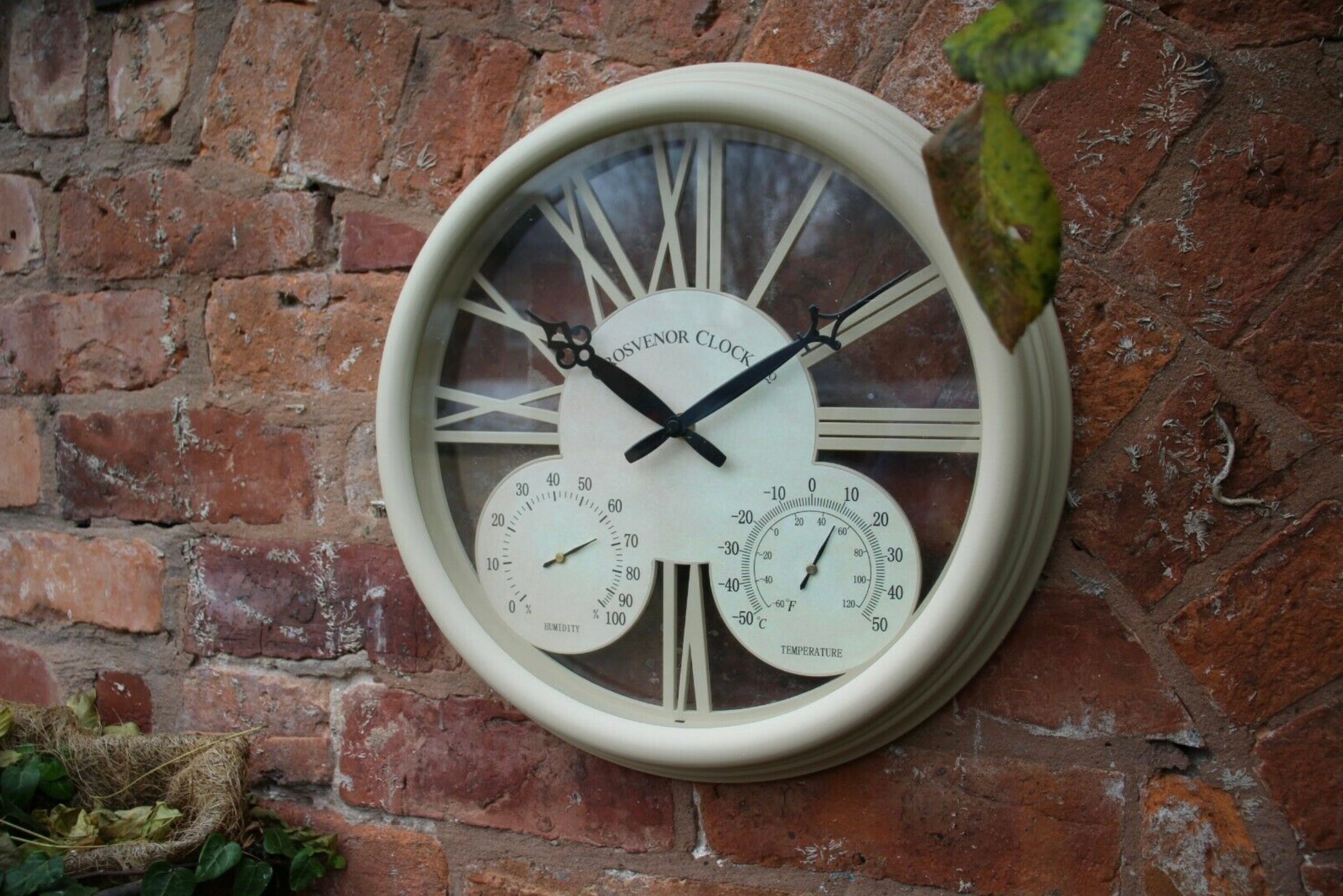Outdoor Garden Station Wall Clock Thermometer & Humidity 38cm Etsy