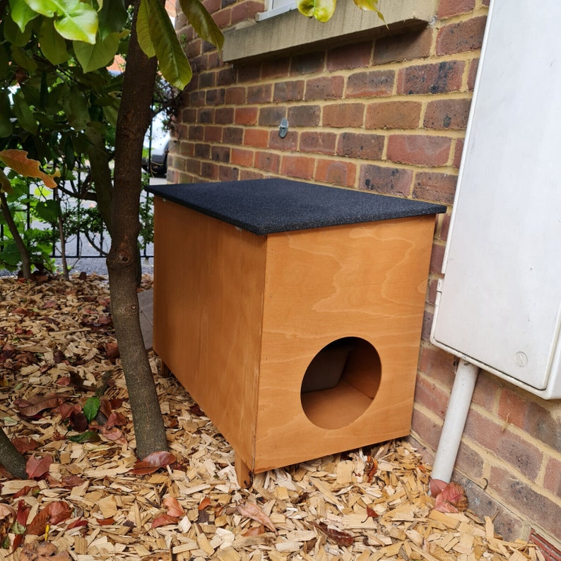 Cat Litter House for Outdoor Use With Tray Etsy UK