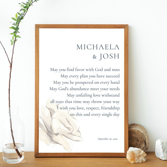 Printable Wedding Gift Personalized Couple Print | Etsy