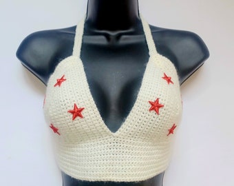 Von Taylor Swift inspiriertes, rotes Bralette-BH-Crop-Top ist der Star der Eras-Tour