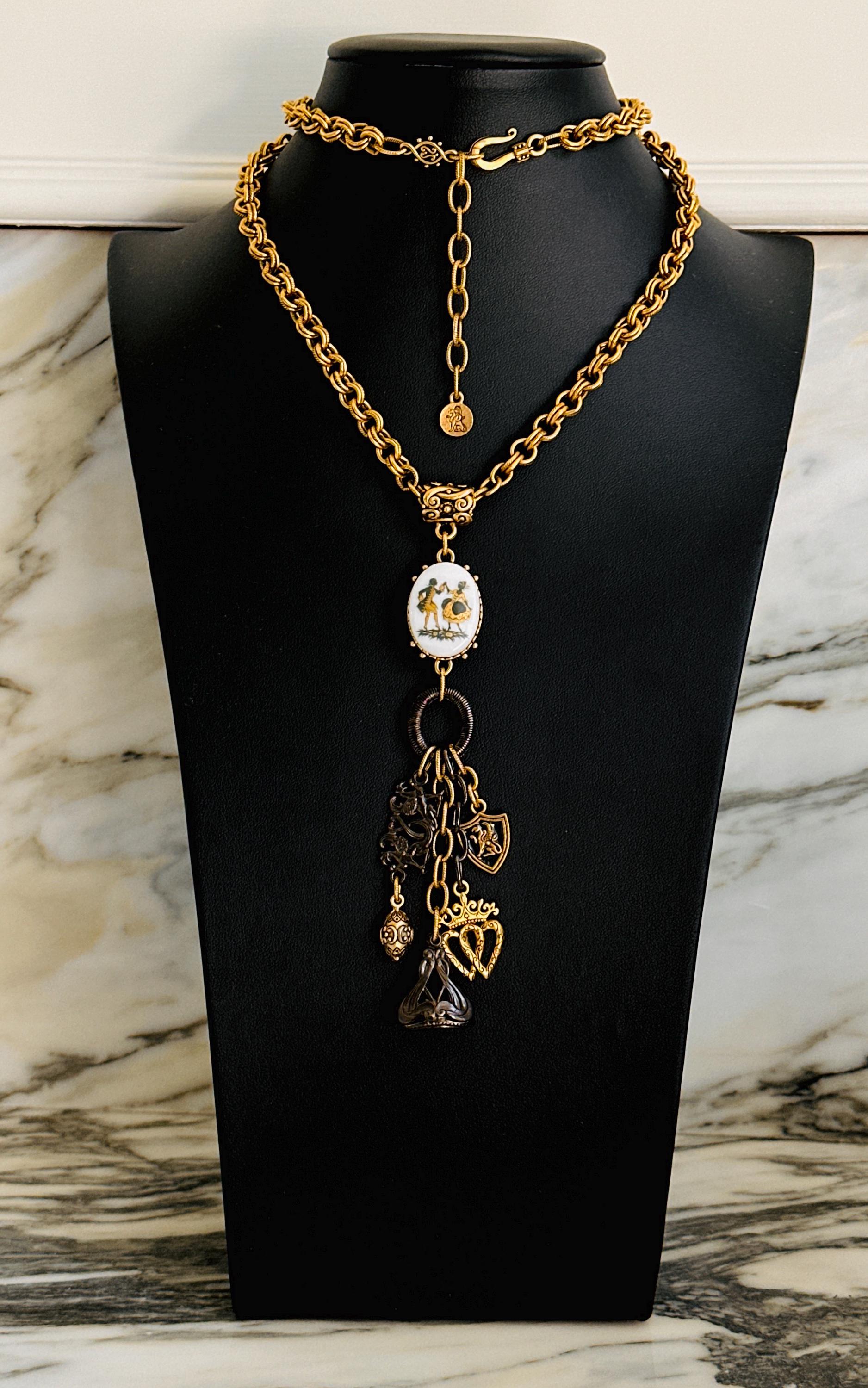 ロビンスティール カメオネックレス 希少 ロビンスティール ネックレス