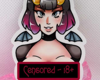 Lewd Demon Girl Vinyl Decal