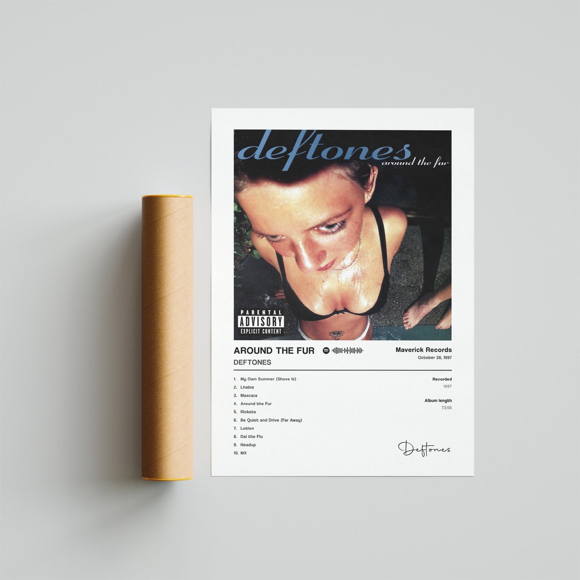 Deftones poster Deftones Around The Fur Album Cover Etsy