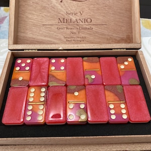 Standard Dominoes Double 6 “Sunset Sailors Delight”Cigar Box Included