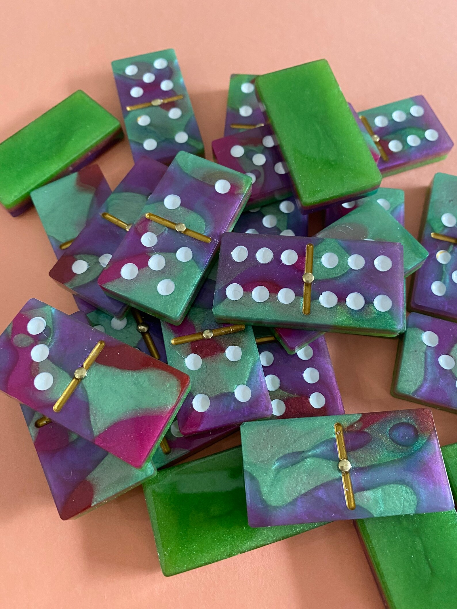 Standard Dominoes With Brass SPINNERS wine on the Vine Etsy