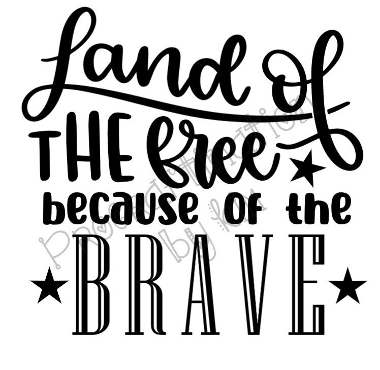 land of the free home of the brave monogram land of the free home of the brave monogram