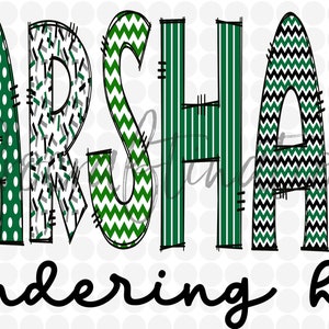 Marshall Donnernde Herde Doodle Buchstaben png digitale Datei