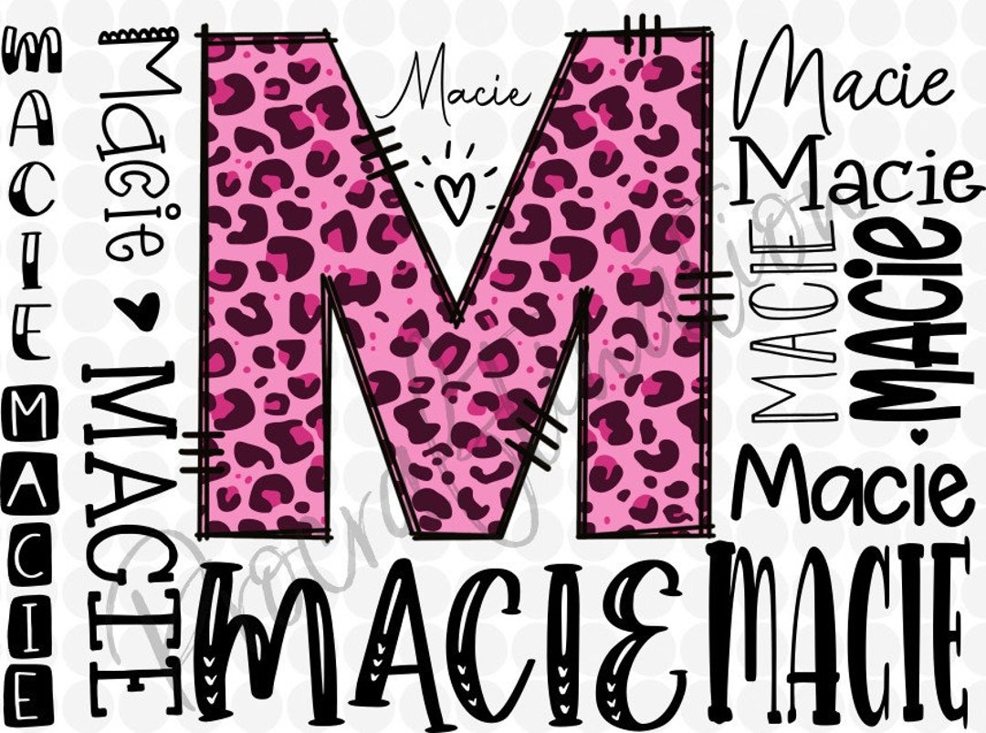 Macie Name Typography Word Art Png Digital File Etsy