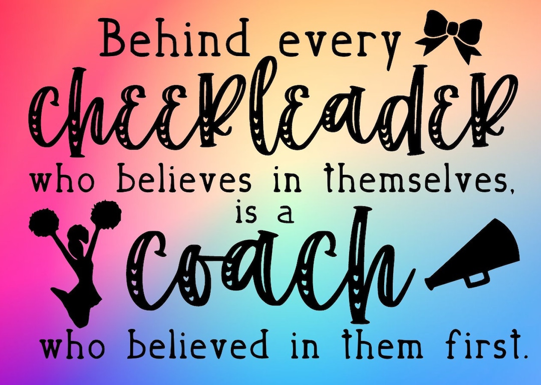 Behind Every Cheerleader Svg Etsy