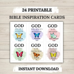 24 cartões com versículos bíblicos para imprimir, cartões com escrituras inspiradoras, cartões com afirmações cristãs
