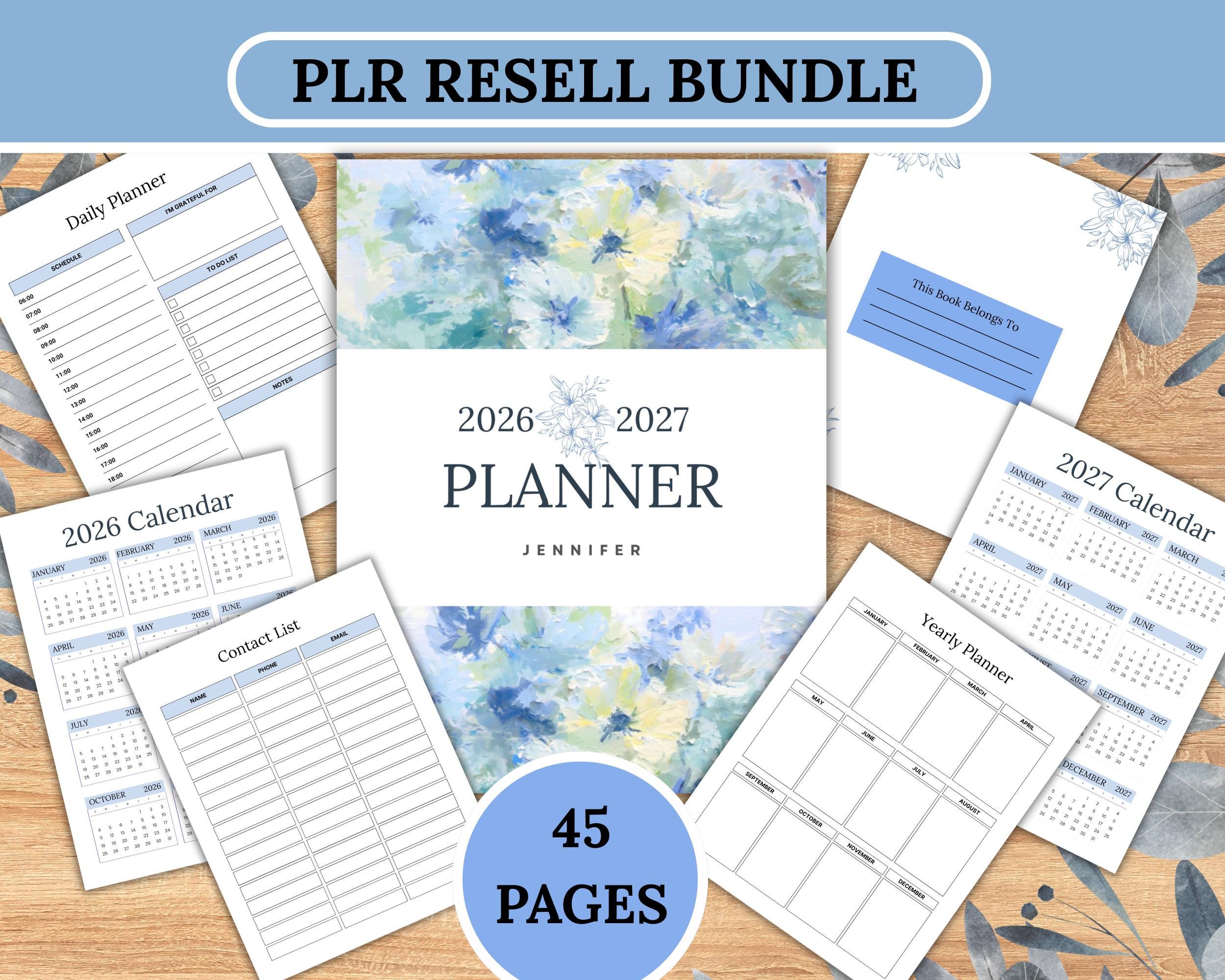 2026 Planner PLR |editable Canva Template| Resell Rights Digital ...