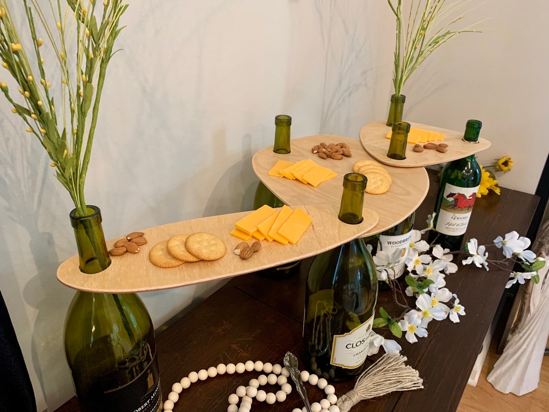 Charcuterie Board. Wine Bottle Topper Charcuterie Serving Set Etsy