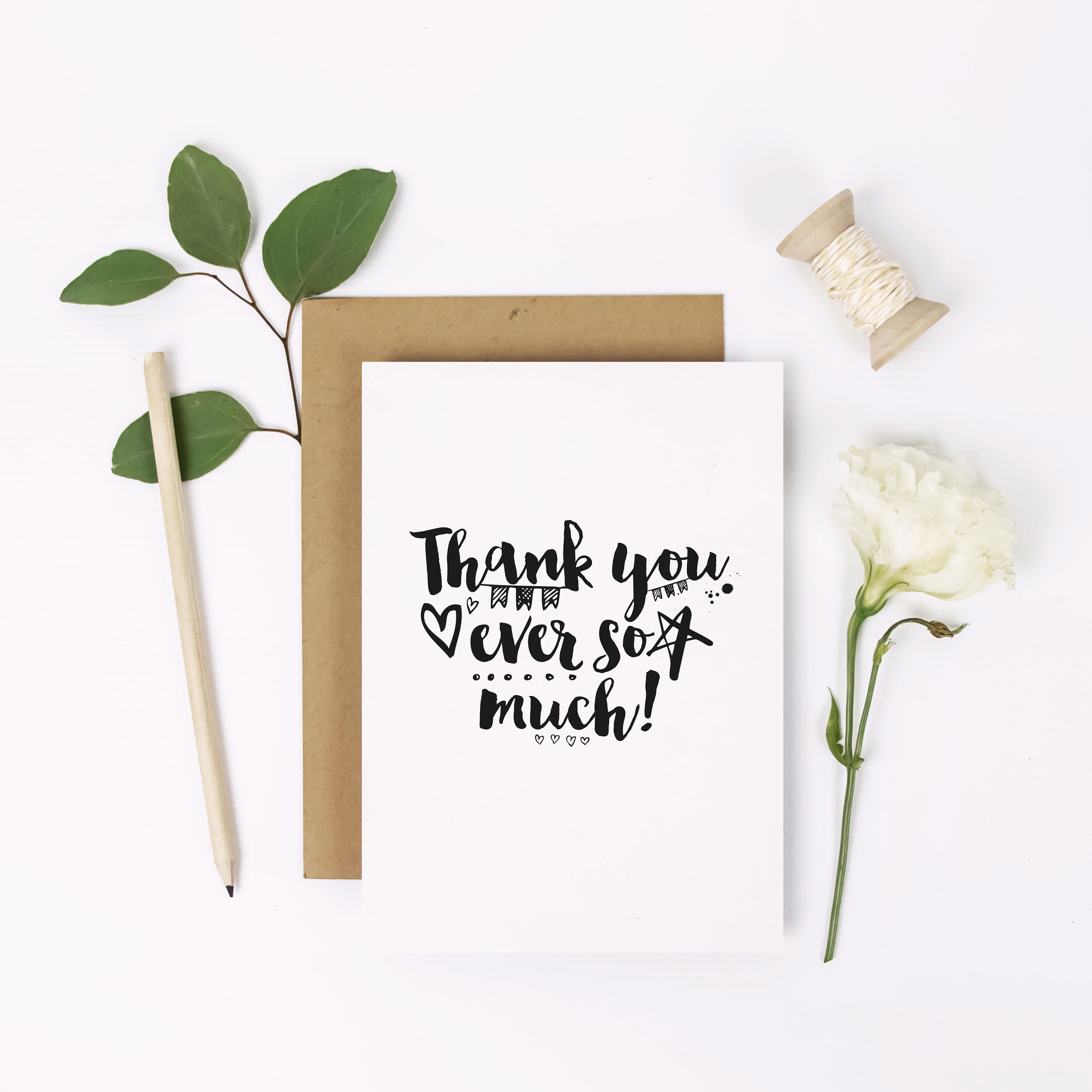 Thank You Card, Thank You Ever so Much, Appreciation Card - Etsy