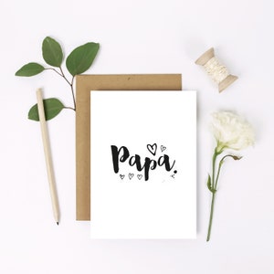 Carte papa, carte de fête des pères, carte grand-père, carte meilleure papa
