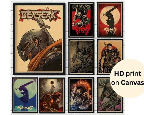 Berserk Art on Canvas Poster Berserk Wall Art Berserk Poster Manga