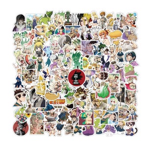 Dr Stone Stickers | 100 pieces Dr Stone Vinyl stickers |